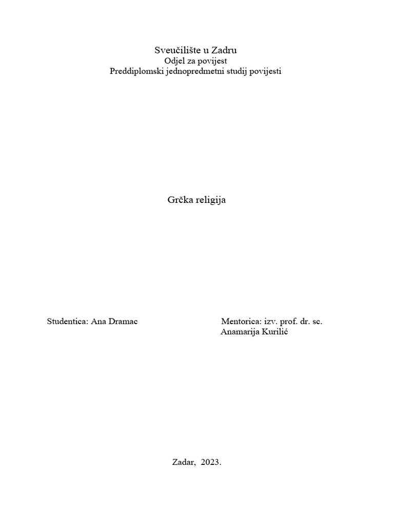 Grčka Religija | PDF