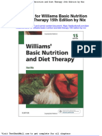 Full Download Test Bank For Williams Basic Nutrition and Diet Therapy 15th Edition by Nix PDF Full Chapter