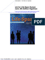 Full Download Test Bank For Life Span Human Development 9th Edition Sigelman PDF Full Chapter