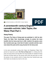 A Seventeenth-Century English Cannabis Activist - John Taylor, The Water Poet Part I