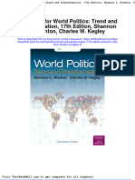 Full Download Test Bank For World Politics Trend and Transformation 17th Edition Shannon L Blanton Charles W Kegley 2 PDF Full Chapter
