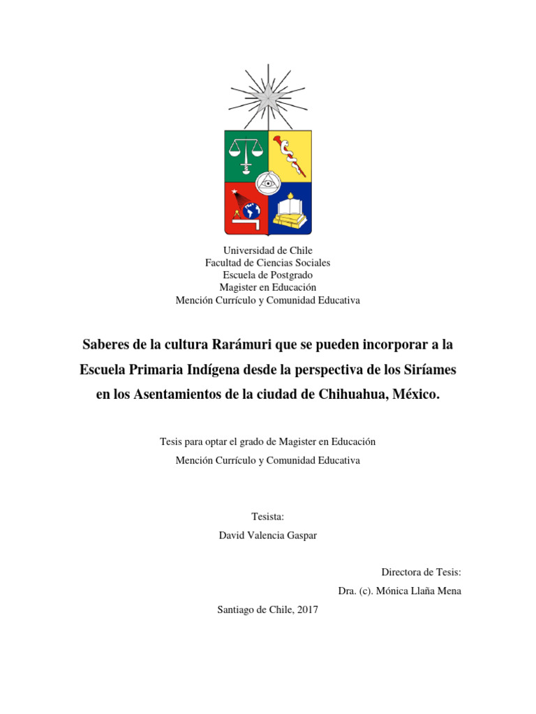 Saberes de la cultura Rarámuri que se pueden incorporar a la Escuela ...