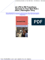 Full Download Test Bank LPN To RN Transitions Achieving Success in Your New Role 4th Edition Harrington Terry PDF Full Chapter