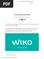 Wiko Stock ROM For All Models (Latest Firmware)