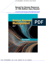 Full Download Solution Manual For Human Resource Management 15th Edition Gary Dessler PDF Full Chapter