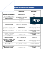 Cronograma y Etapas de Proceso 2024 I