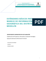 Estándares Básicos para Manejo de Información Geográfica Del Distrito de Medellín