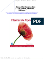 Full Download Solution Manual For Intermediate Algebra 13th Edition Marvin L Bittinger PDF Full Chapter