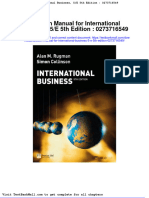 Full Download Solution Manual For International Business 5 e 5th Edition 0273716549 PDF Full Chapter