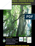 Paula Campanello - Consecuencias Ecológicas y Ambientales Del Manejo Forestal Convencional en La Selva Misionera