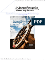 Full Download Test Bank For Managerial Accounting For Managers 5th Edition Eric Noreen Peter Brewer Ray Garrison PDF Full Chapter