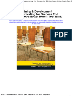Full Download Training Development Communicating For Success 2nd Edition Beebe Mottet Roach Test Bank PDF Full Chapter
