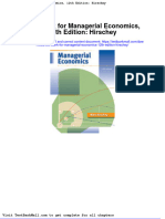 Full Download Test Bank For Managerial Economics 12th Edition Hirschey PDF Full Chapter