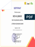 Literasi Keuangan Dasar - SERTIFIKAT PELATIHAN LITERASI KEUANGAN DASAR