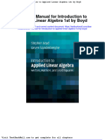 Full Download Solution Manual For Introduction To Applied Linear Algebra 1st by Boyd PDF Full Chapter