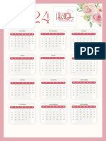 Calendario 2024 Flores