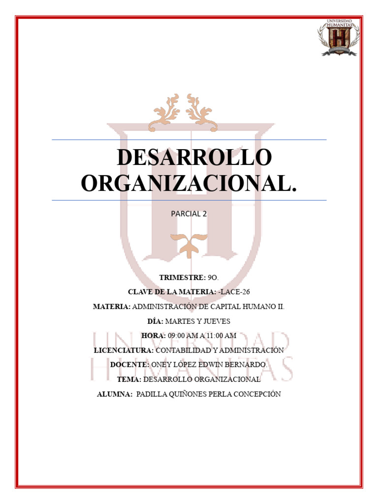 Desarrollo Organizacional en Empresas | PDF | Liderazgo | Evolución