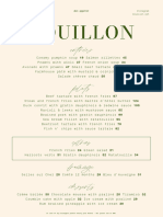 Bouillon Menu Eng