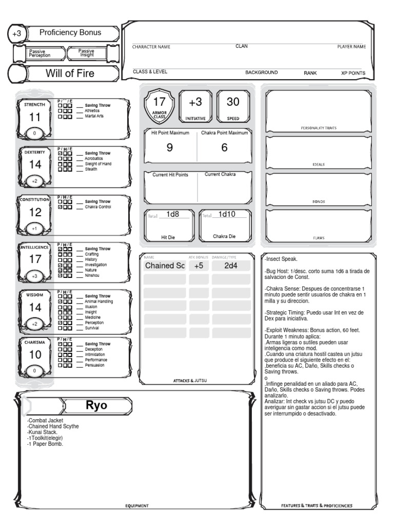Nar char incompleto pdf tools