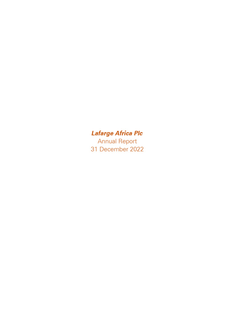 Lafarge Africa PLC 2022 Audited Financial Statements Download Free