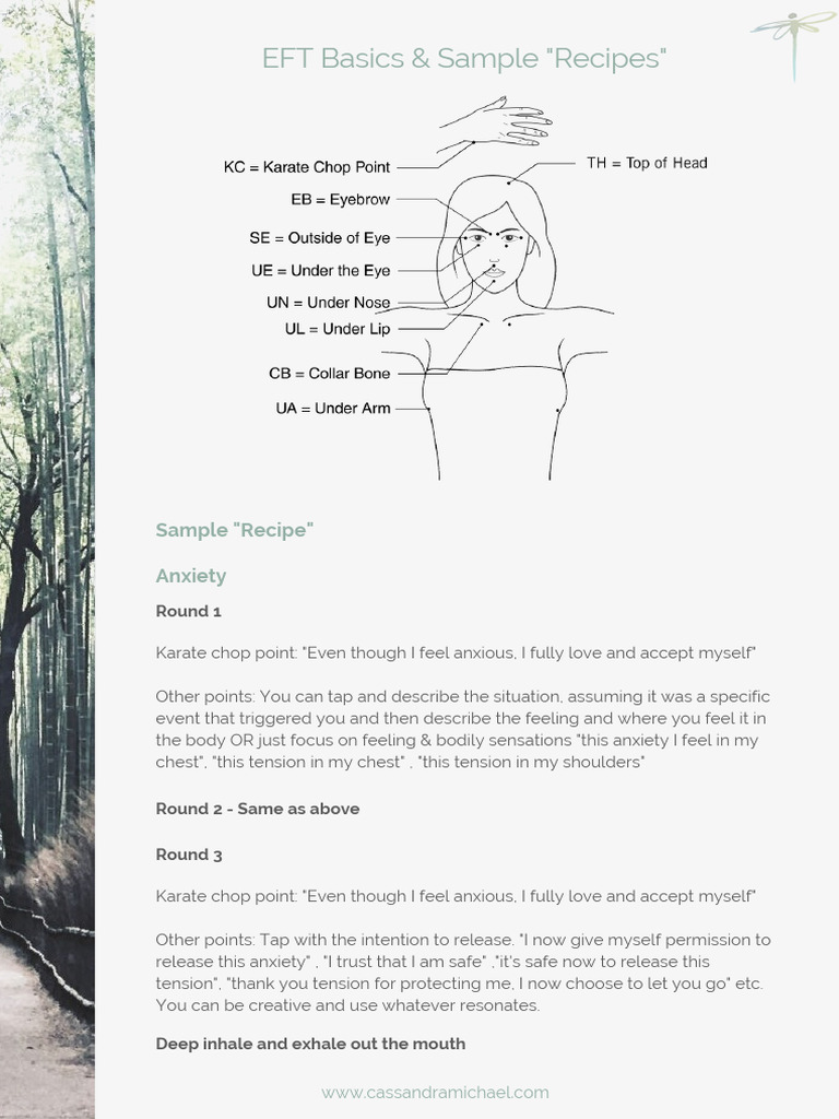 EFT Tapping Worksheet | PDF | Anxiety | Feeling