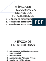 A Época de Entreguerras e o Ascenso Dos Totalitarismos