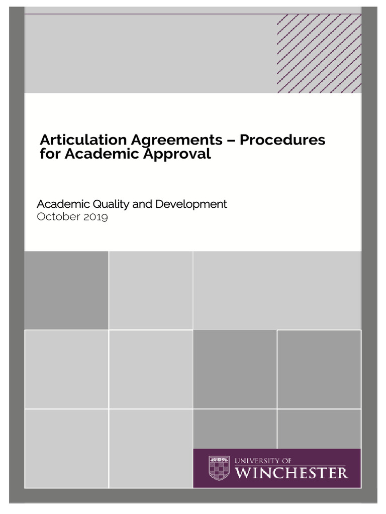 Articulation Agreements Approval Procedures PDF Academic Degree