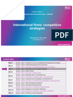 Topic 3 - International Firms' Competitive Strategies (After Lecture) - 2