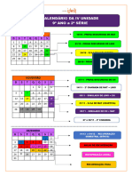 CALENDÁRIO IV UNIDADE e Recuperação