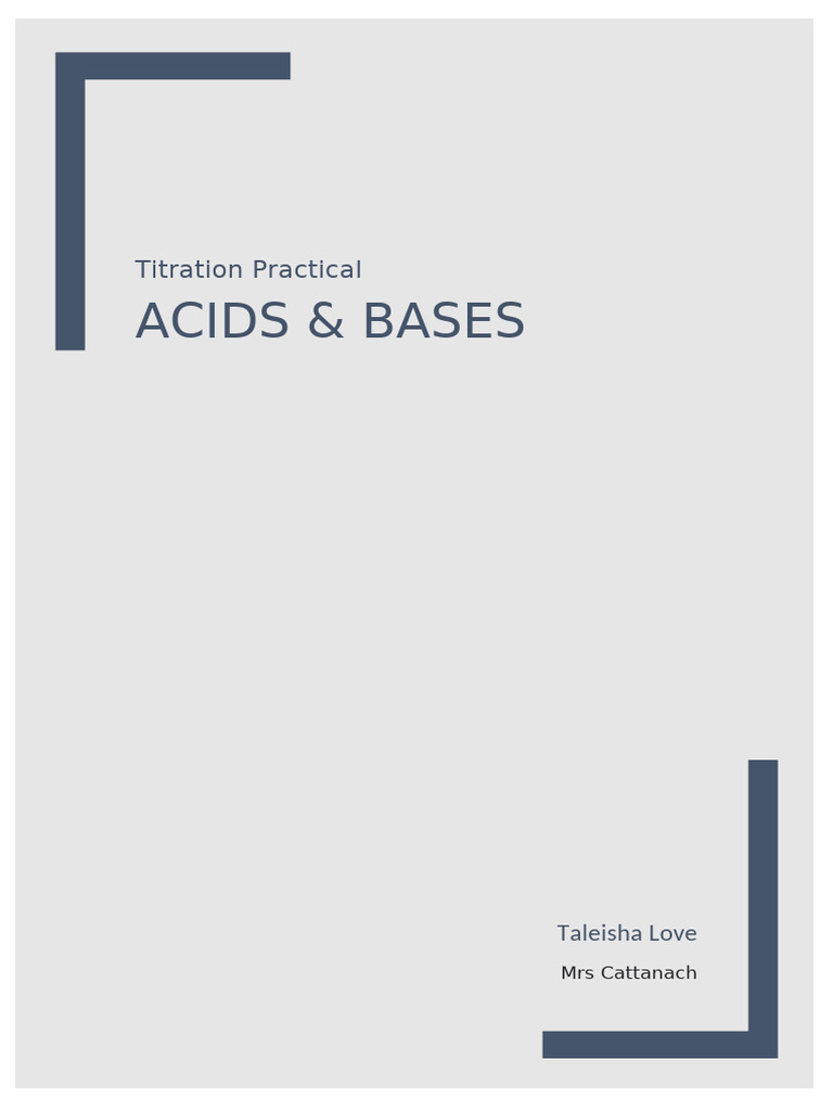 Chemistry Titration Guide PDF Titration Chemistry