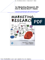 Full Download Test Bank For Marketing Research 9th Edition Alvin C Burns Ann F Veeck PDF Full Chapter