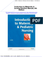 Full Download 2011 Introduction To Maternity Pediatric Nursing Solution Manual 6th Edition PDF Full Chapter
