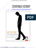 Full Download Abnormal Psychology in A Changing World Nevid 9th Edition Test Bank PDF Full Chapter