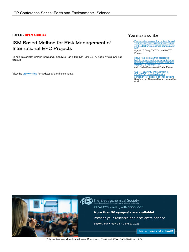 ISM for Risk Management in EPC Projects | PDF | Risk | Risk Management