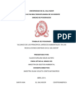 Alcance de Los Principios Juridicos Ambientales en Las Resoluciones Emitidas en El Salvador