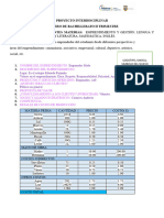 Proyecto Interdisciplinar 1ero Ciencias