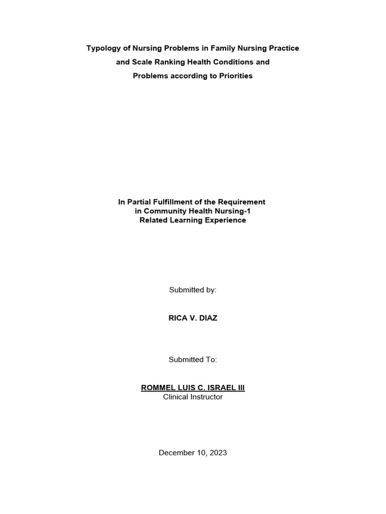 Nursing Problems in Family Practice | PDF