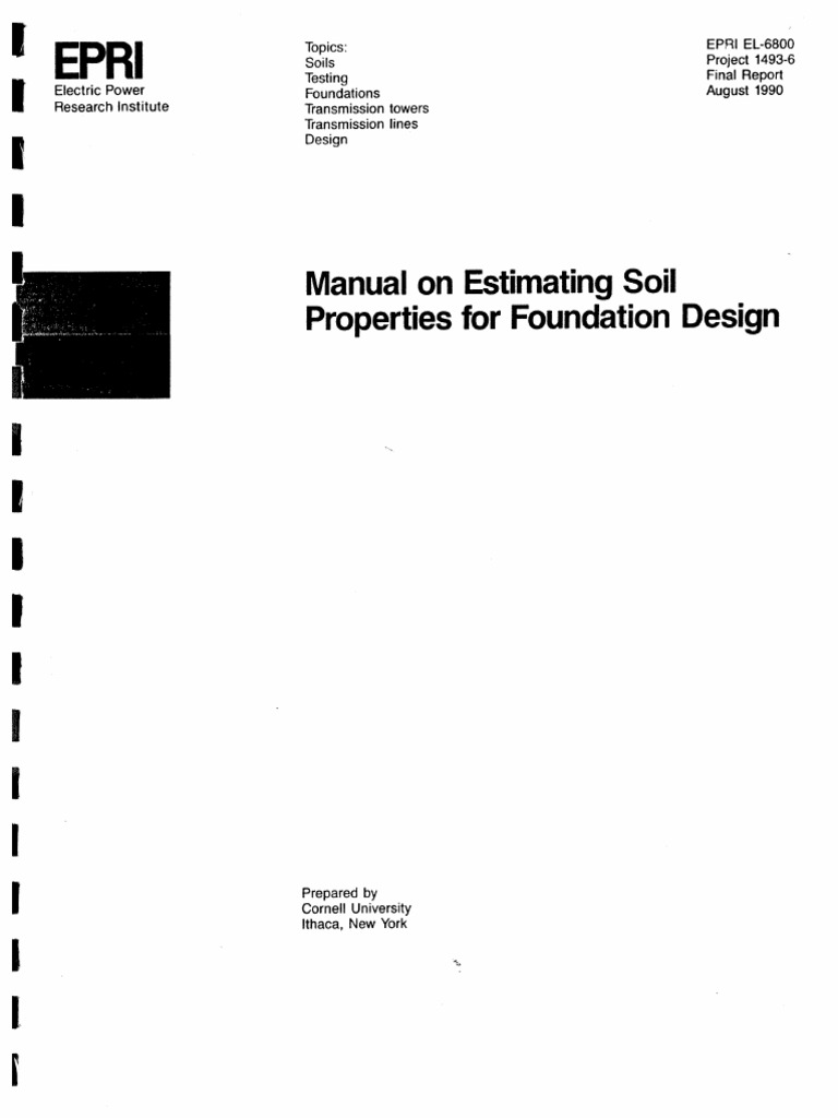 Epri Manual | PDF | Soil Mechanics | Strength Of Materials