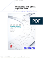 Full Download Advanced Accounting 13th Edition Hoyle Test Bank PDF Full Chapter