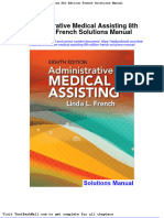 Full Download Administrative Medical Assisting 8th Edition French Solutions Manual PDF Full Chapter