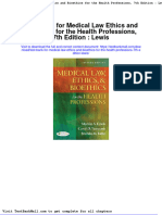 Full Download Test Bank For Medical Law Ethics and Bioethics For The Health Professions 7th Edition Lewis PDF Full Chapter