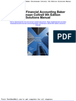 Full Download Advanced Financial Accounting Baker Christensen Cottrell 9th Edition Solutions Manual PDF Full Chapter