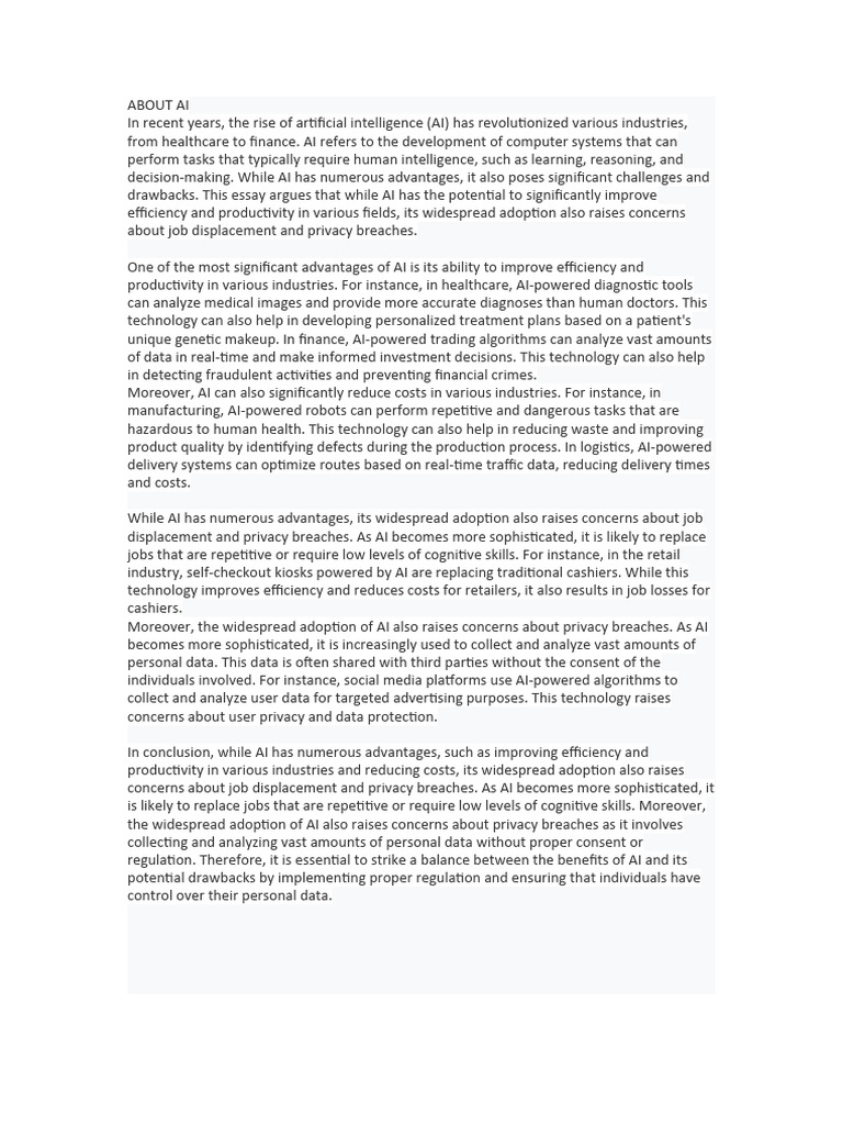 About Ai | PDF | Artificial Intelligence | Intelligence (AI) & Semantics