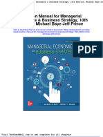 Full Download Solution Manual For Managerial Economics Business Strategy 10th Edition Michael Baye Jeff Prince PDF Full Chapter