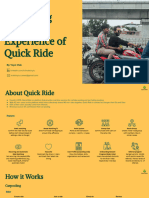 Improving Booking Experience of Quickride