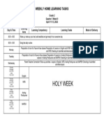 WEEKLY HOME LEARNING TASKS Qtr. 3 Week 4