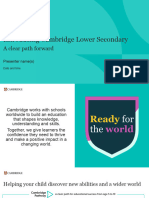 Cambridge Lower Secondary An Introduction For Parents