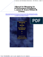 Full Download Solution Manual For Managing For Quality and Performance Excellence 10th Edition James R Evans William M Lindsay PDF Full Chapter