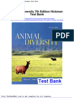 Full Download Animal Diversity 7th Edition Hickman Test Bank PDF Full Chapter