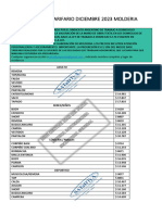 Tarifario Molderia Diciembre 2023